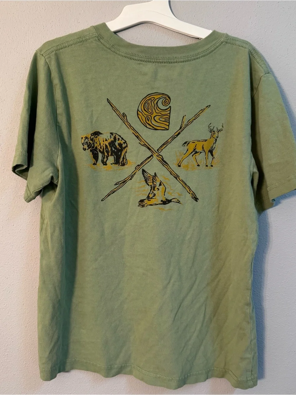 Carhartt‎ Short Sleeve Tee in Sage Green Small Kids 8-10